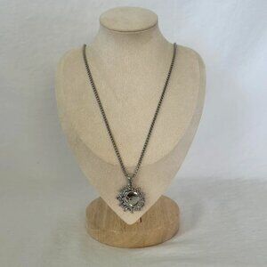 silver moon and sun necklace